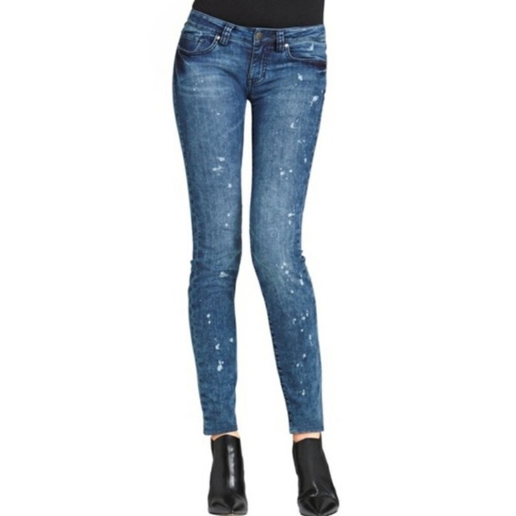 CAbi Jeans Cabi Consultation Wash Paint Splatter Skinny Jeans